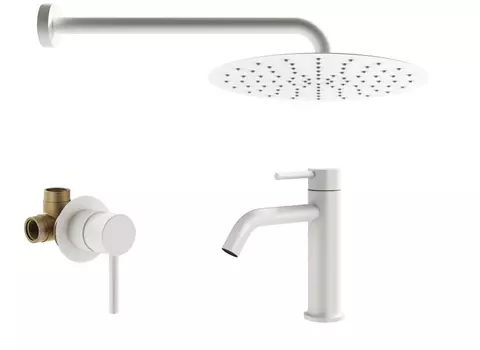 Душевой комплект Plumberia Selection Ixo KITXO01BO53 белый матовый