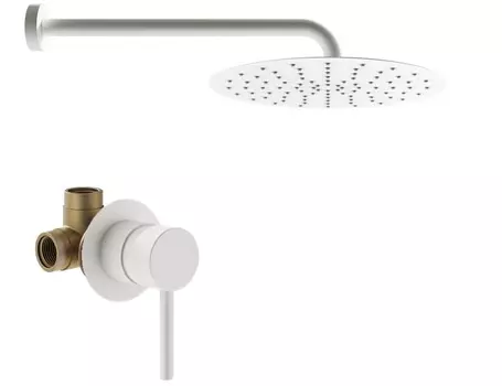 Душевой комплект Plumberia Selection Ixo KITXO01BO белый матовый
