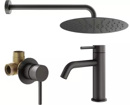 Душевой комплект Plumberia Selection Ixo KITXO01GR53 графит матовый