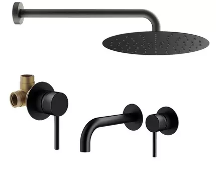 Душевой комплект Plumberia Selection Ixo KITXO01NO210 черный матовый