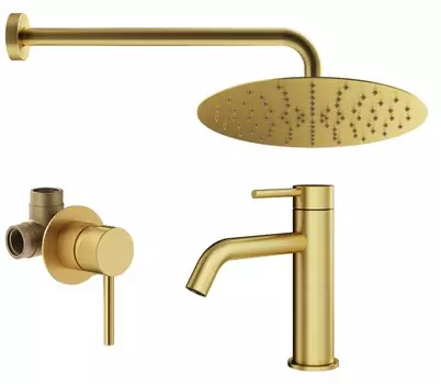 Душевой комплект Plumberia Selection Ixo KITXO01OB53 золото брашированное