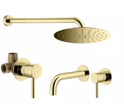 Душевой комплект Plumberia Selection Ixo KITXO01OR210 золото 24к