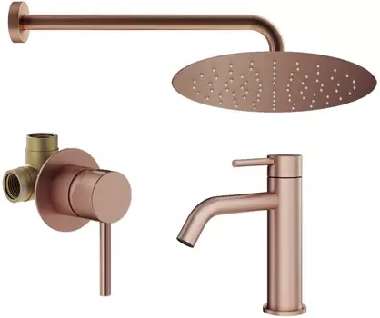 Душевой комплект Plumberia Selection Ixo KITXO01RS53 медь брашированная