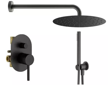 Душевой комплект Plumberia Selection Ixo KITXO15NOKING черный матовый