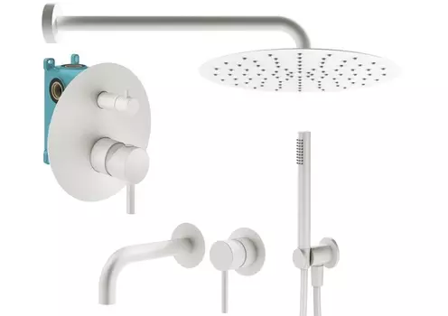 Душевой комплект Plumberia Selection Ixo KITXO18BO210 белый матовый