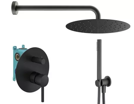 Душевой комплект Plumberia Selection Ixo KITXO18NOKING черный матовый