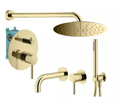 Душевой комплект Plumberia Selection Ixo KITXO18OR210 золото 24к