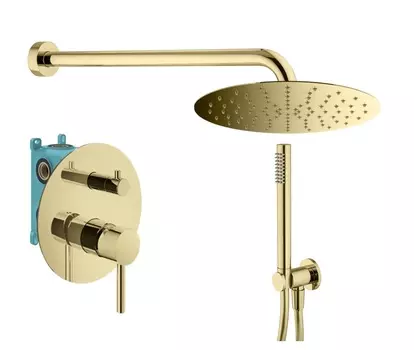 Душевой комплект Plumberia Selection Ixo KITXO18OR золото 24к