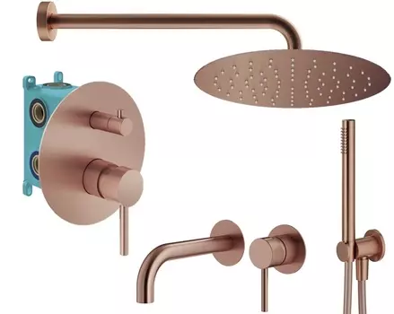 Душевой комплект Plumberia Selection Ixo KITXO18RS210 медь брашированная
