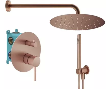 Душевой комплект Plumberia Selection Ixo KITXO18RS медь брашированная