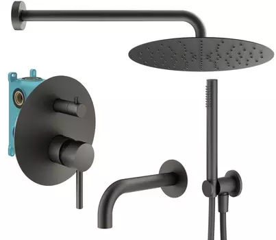 Душевой комплект Plumberia Selection Ixo KITXO19GR60 графит матовый