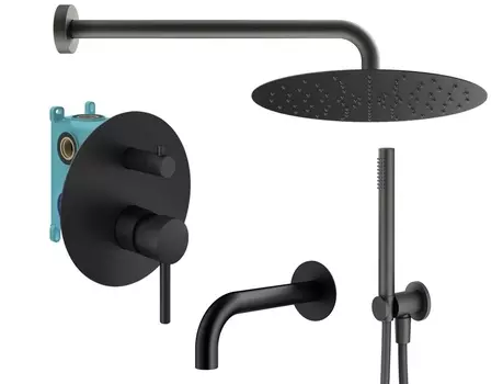 Душевой комплект Plumberia Selection Ixo KITXO19NO60 черный матовый