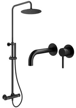 Душевой комплект Plumberia Selection Ixo KITXO6302NO210 черный матовый