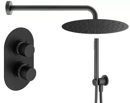 Душевой комплект Plumberia Selection Ixo KITXOT18NOKING черный матовый