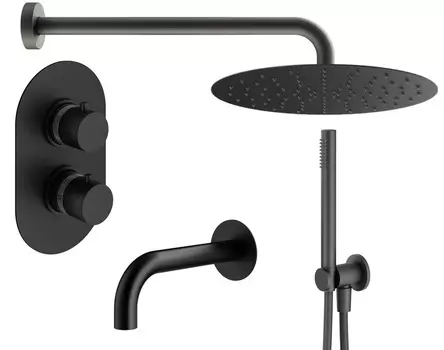 Душевой комплект Plumberia Selection Ixo KITXOT19NO260 черный матовый