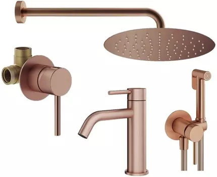 Душевой комплект Plumberia Selection Ixo KITZXO01RS53 медь брашированная