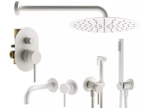 Душевой комплект Plumberia Selection Ixo KITZXO15BO210 белый матовый