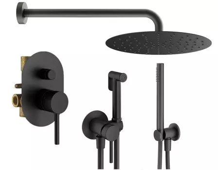 Душевой комплект Plumberia Selection Ixo KITZXO15NO черный матовый