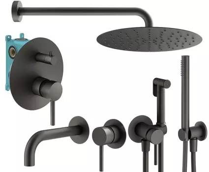 Душевой комплект Plumberia Selection Ixo KITZXO18GR210 графит матовый