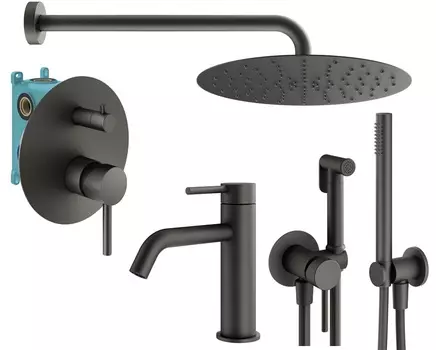 Душевой комплект Plumberia Selection Ixo KITZXO18GR53 графит матовый