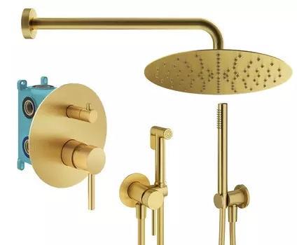 Душевой комплект Plumberia Selection Ixo KITZXO18OB золото брашированное