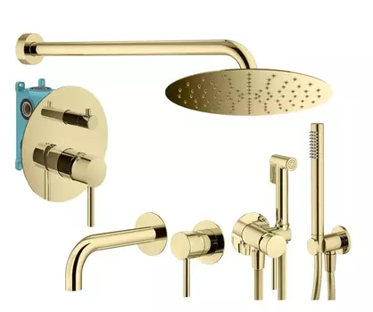 Душевой комплект Plumberia Selection Ixo KITZXO18OR210 золото 24к