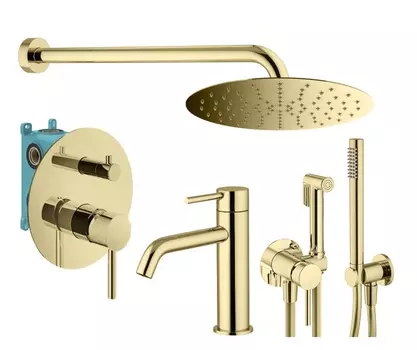 Душевой комплект Plumberia Selection Ixo KITZXO18OR53 золото 24к