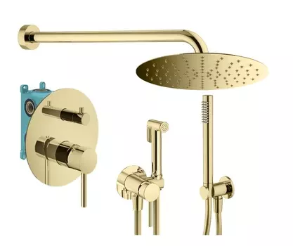 Душевой комплект Plumberia Selection Ixo KITZXO18OR золото 24к
