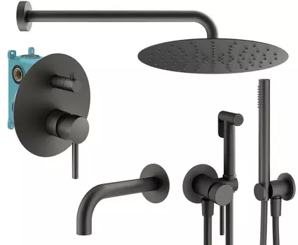 Душевой комплект Plumberia Selection Ixo KITZXO19GR60 графит матовый