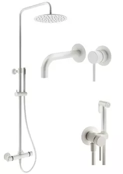 Душевой комплект Plumberia Selection Ixo KITZXO6302BO210 белый матовый
