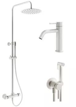 Душевой комплект Plumberia Selection Ixo KITZXO6302BO53 белый матовый