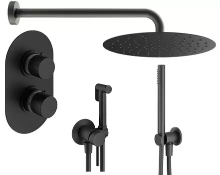 Душевой комплект Plumberia Selection Ixo KITZXOT18NO черный матовый