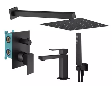 Душевой комплект Plumberia Selection Tag KITTG18NO53 черный матовый