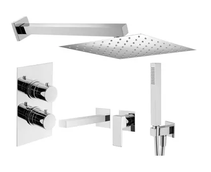 Душевой комплект Plumberia Selection Tag KITTGT18QCR220 хром