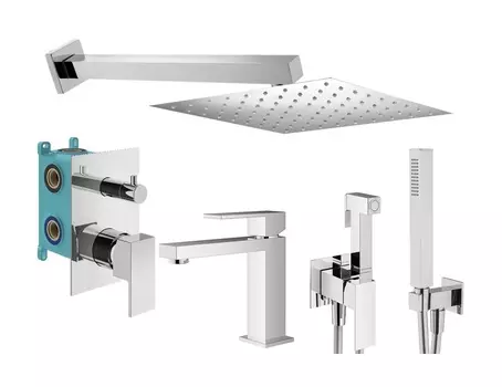 Душевой комплект Plumberia Selection Tag KITZTG18CR53 хром