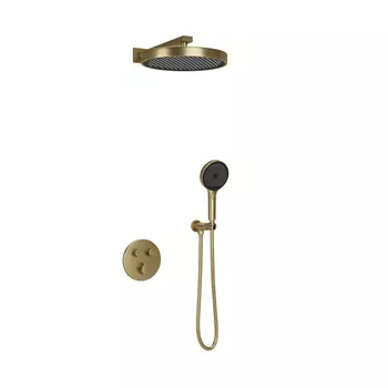 Душевой комплект Sancos Space SC3006BG с внутренней частью, c термостатом, брашированное золото