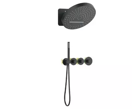 Душевая система Timo Saona SX-2329/03SM встраиваемая, черный матовый