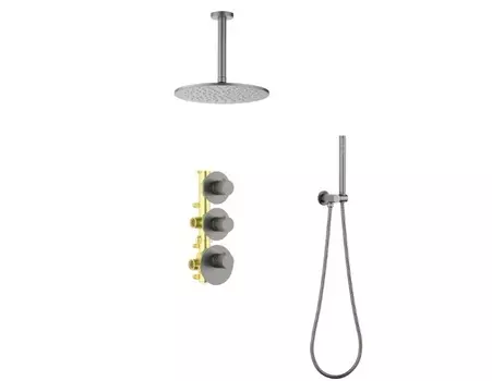 Душевая система Timo Saona SX-2399/18SM встраиваемая, черное золото