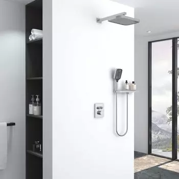 Душевой комплект Vincea Inspire VSFW-321MT1RCH встраиваемый, термостатический, двухрежимный