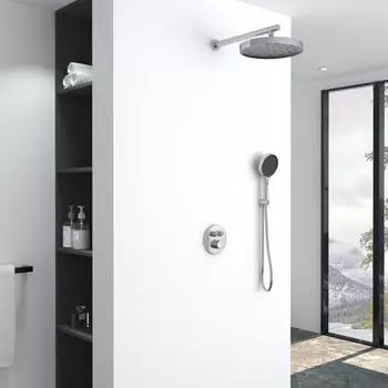 Душевой комплект Vincea Inspire VSFW-3I22MT2CH встраиваемый, термостатический, двухрежимный