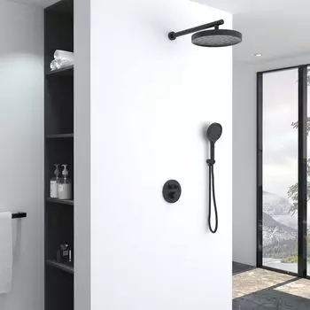 Душевой комплект Vincea Inspire VSFW-3I22MT2MB встраиваемый, термостатический, двухрежимный
