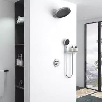 Душевой комплект Vincea Inspire VSFW-3I22MT3RCH встраиваемый, термостатический, двухрежимный