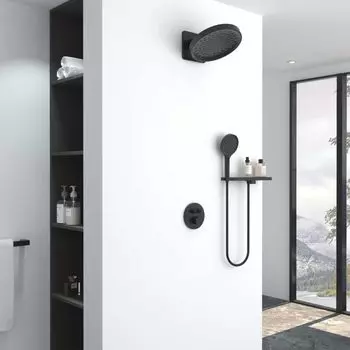 Душевой комплект Vincea Inspire VSFW-3I22MT3RMB встраиваемый, термостатический, двухрежимный