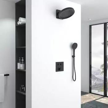 Душевой комплект Vincea Inspire VSFW-421I3MB встраиваемый, двухрежимный