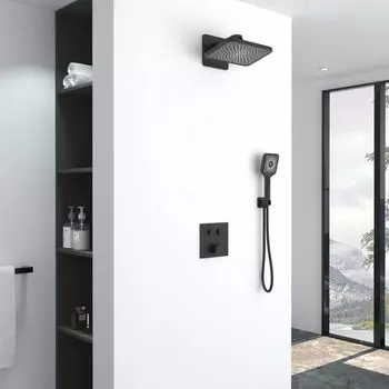 Душевой комплект Vincea Inspire VSFW-421I4MB встраиваемый, двухрежимный
