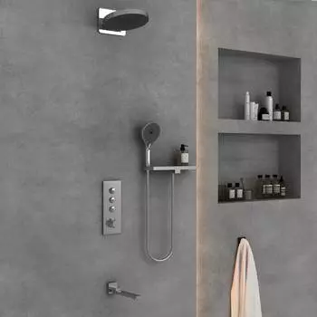 Душевой комплект Vincea Inspire VSFW-433TI2RCH встраиваемый, термостатический, трехрежимный