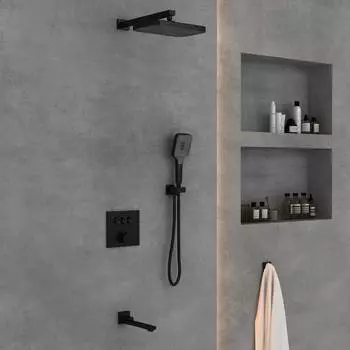 Душевой комплект Vincea VSFW-4311MB встраиваемый, трехрежимный, черный