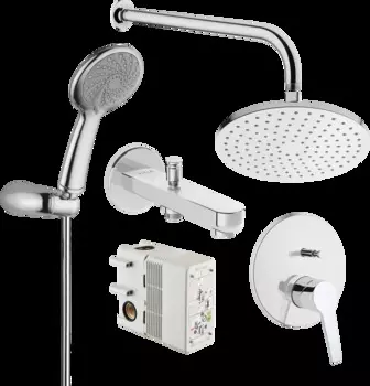 Душевой комплект VitrA Solid S A49287EXP с внутренней частью, хром