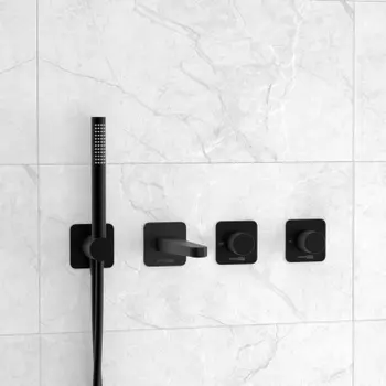 Душевой комплект WasserKRAFT Fulda A5251.299.301.302.242.217 черный матовый