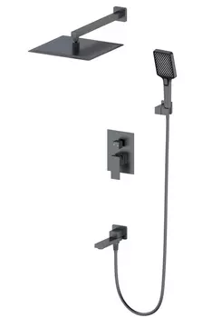 Душевой комплект Wonzon & Woghand WW-88939016-BGM темный графит